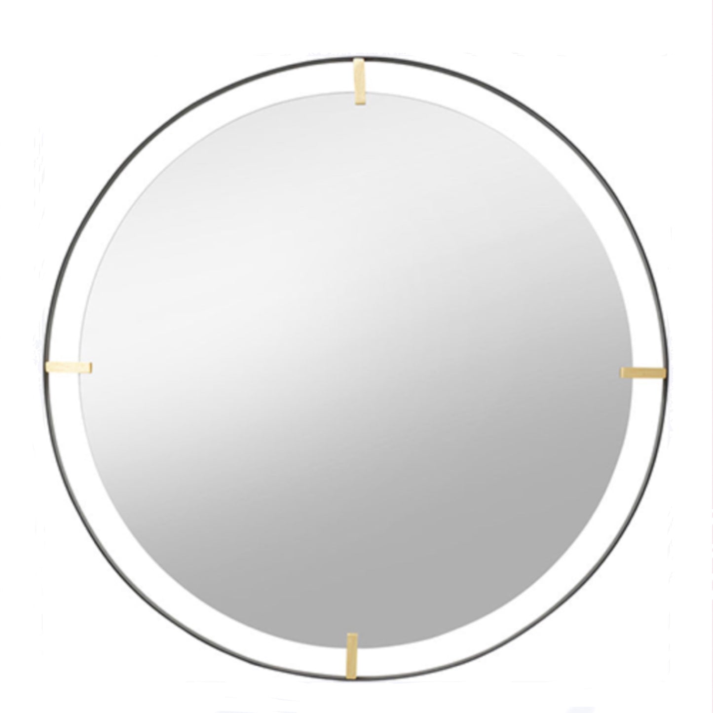 Round Metal Framed Mirror