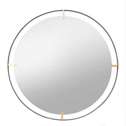 Round Metal Framed Mirror