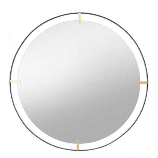 Round Metal Framed Mirror