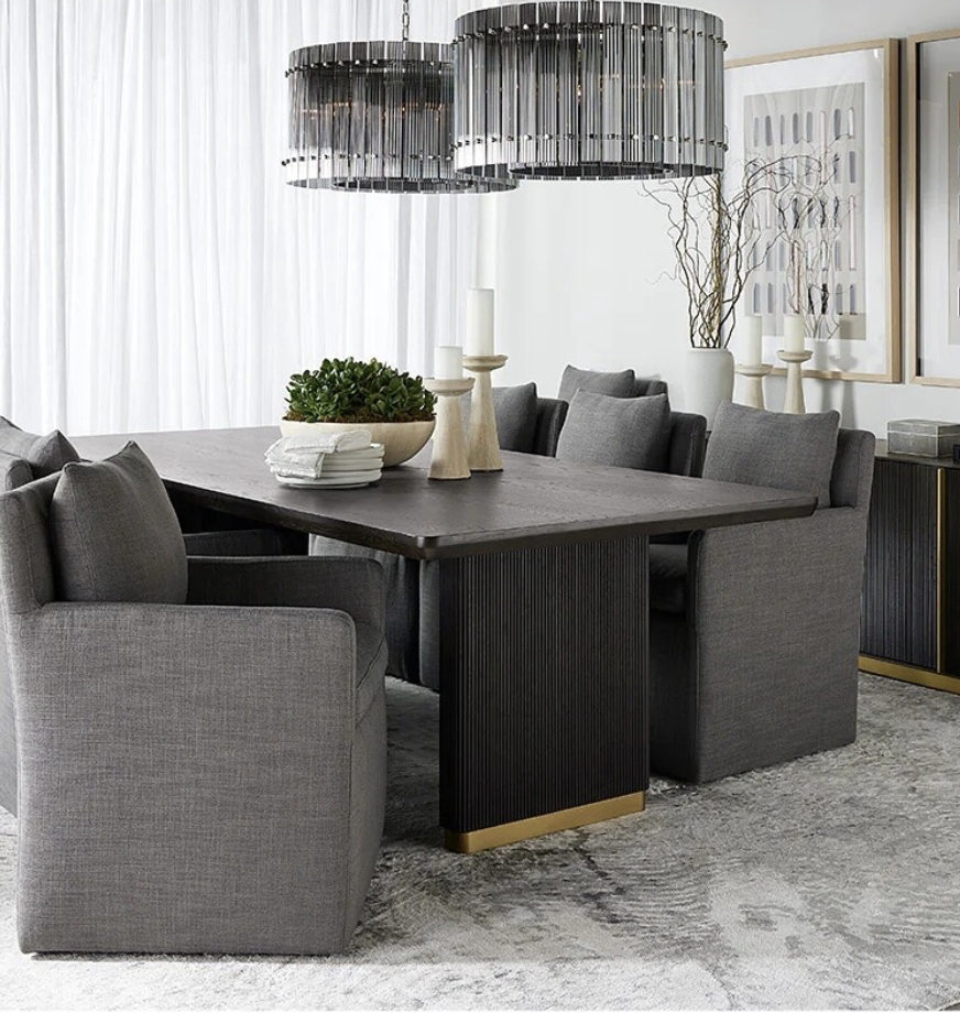 Kalla Dining Table - 96" - Charcoal