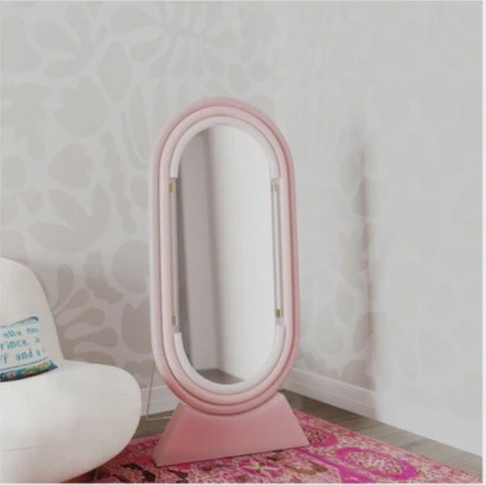 Neon Floor Mirror in Pink-OPEN BOX