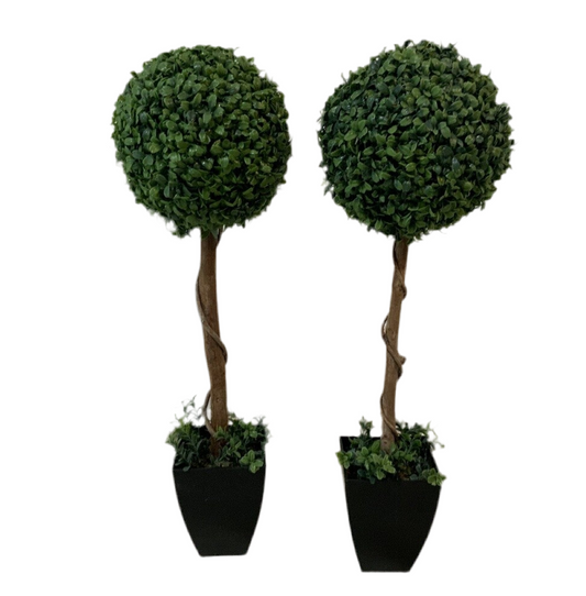 Faux Boxwood Topiary SET OF 2- Open Box-8120