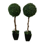 Faux Boxwood Topiary SET OF 2- Open Box-8120