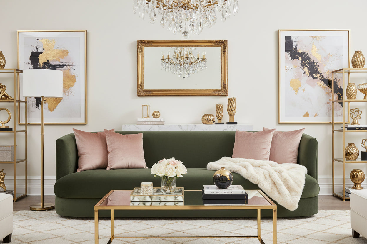 The Kelly 93.5" Velvet Upholstered Sofa