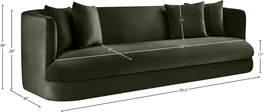 The Kelly 93.5" Velvet Upholstered Sofa