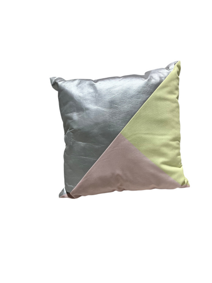 Pink silver & Yellow Pillow (set of 2)