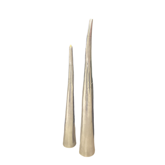 Silver Metal Vases (Set of 2)-Local Pick Up