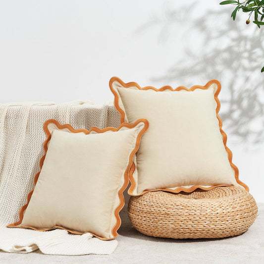Maleku Honey/Cream Pillows  - 22"x22"