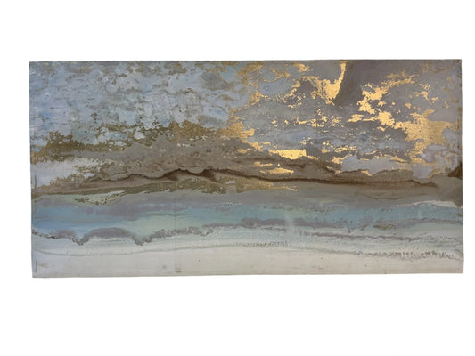 50”x25” Abstract Seascape Print on Canvas - Open Box