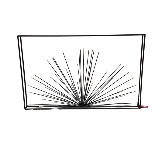 32”x20” Metal Wall Art  Black & Gold