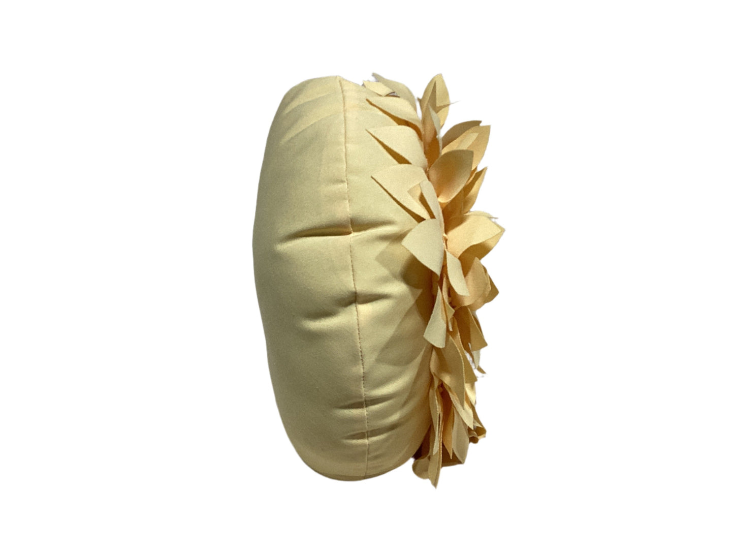 Yellow Sunflower Round Outdoor Pillow -open box