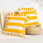 Zena Outdoor Pillows - Golden Yellow/White: 16x16 inch