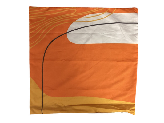 Orange Abstract Pillow Cover (18”x18”)-open box
