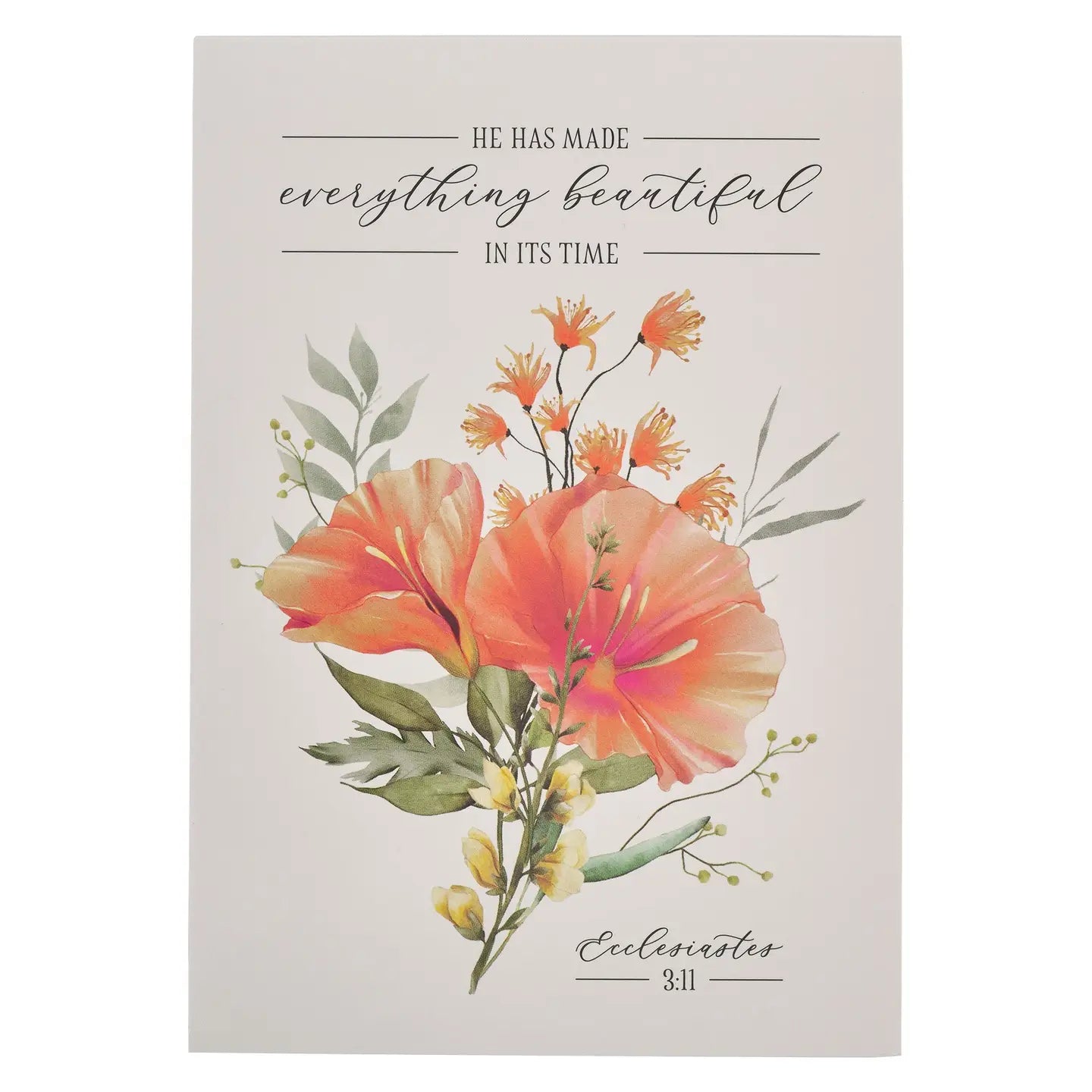 Floral Notepad Everything Beautiful Eccl. 3:11