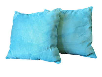 Teal accent pillow
