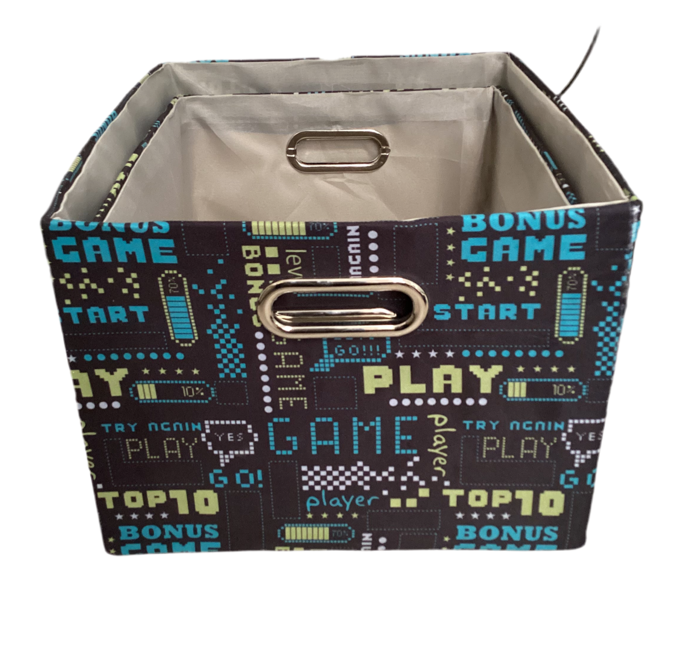 Stackable Video Game Storage Box Video game Themed Storage Boxes Set of 2- OPEN BOX – House of Sleek