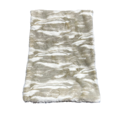 Winter Rabbit Faux Fur Bed Runner – 53" x 53"