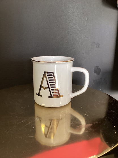 Initial “A” coffee mug