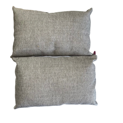Linen Tweed Lumbar Pillow Set of 2-OPEN BOX