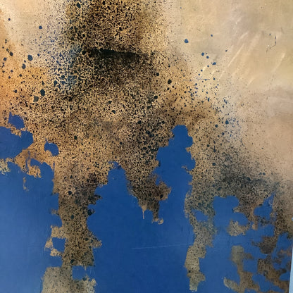 Copper + Black Abstract Art