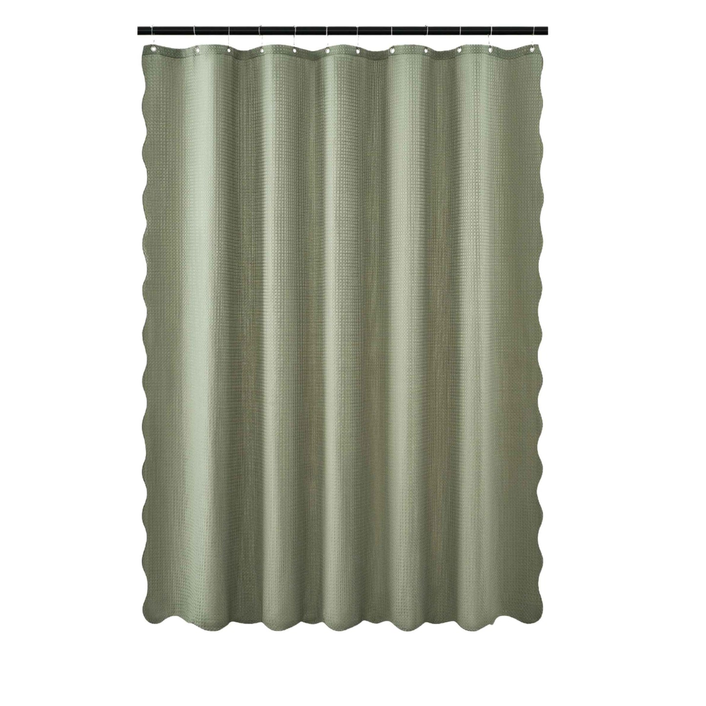 Sage Wavy Shower Curtain