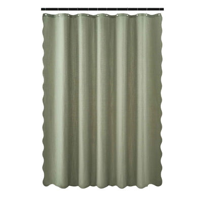 Sage Wavy Shower Curtain