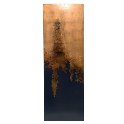 Copper + Black Abstract Art