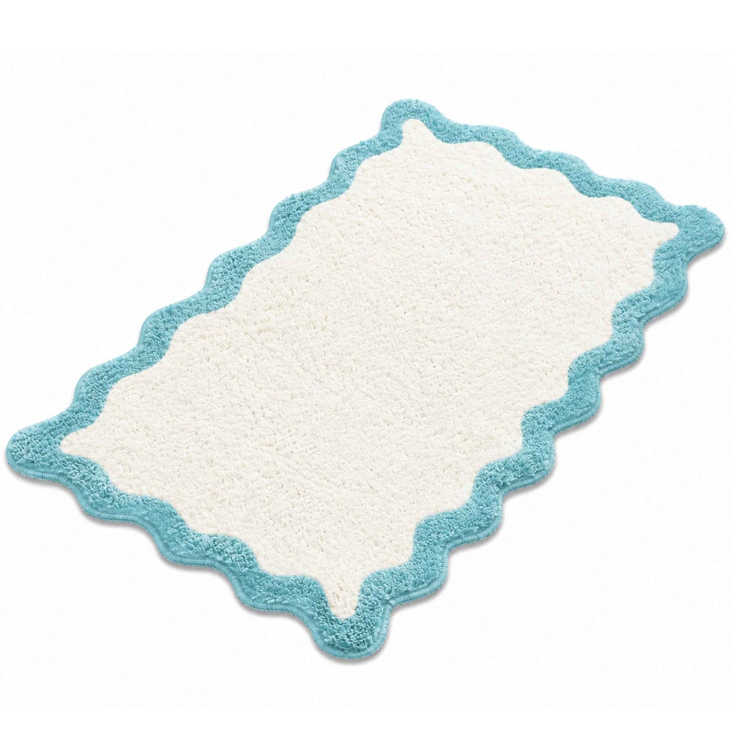 Sky Blue Wave Bath Mat-16"x24"