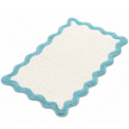 Sky Blue Wave Bath Mat-16"x24"
