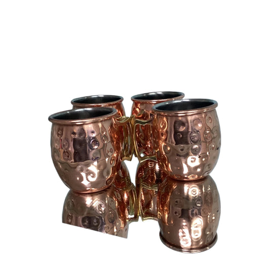 Hammered Copper Shot Glasses (set of 4)-Open Box