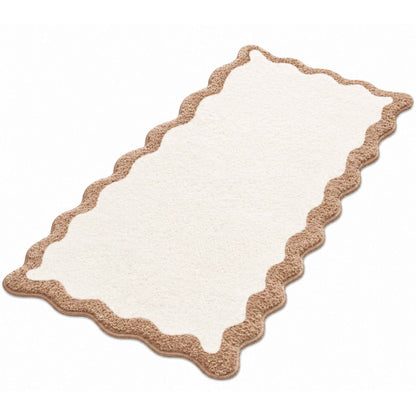 Beige Wave Bath Mat- 24"x47"