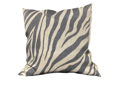 Tan & Black Zebra pillow 22”x22” -open box-