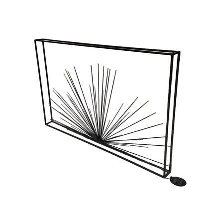 32”x20” Metal Wall Art  Black & Gold