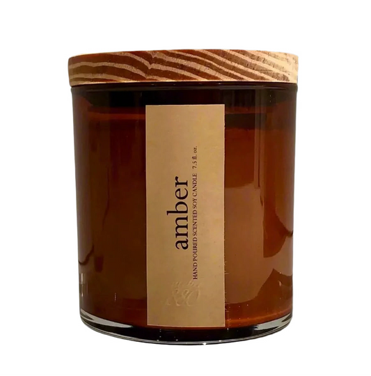 Amber Scented Candle - Warm Earthy Fall -4001