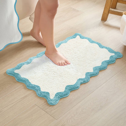 Wave Bath Mat (Sky Blue)-16"x24"