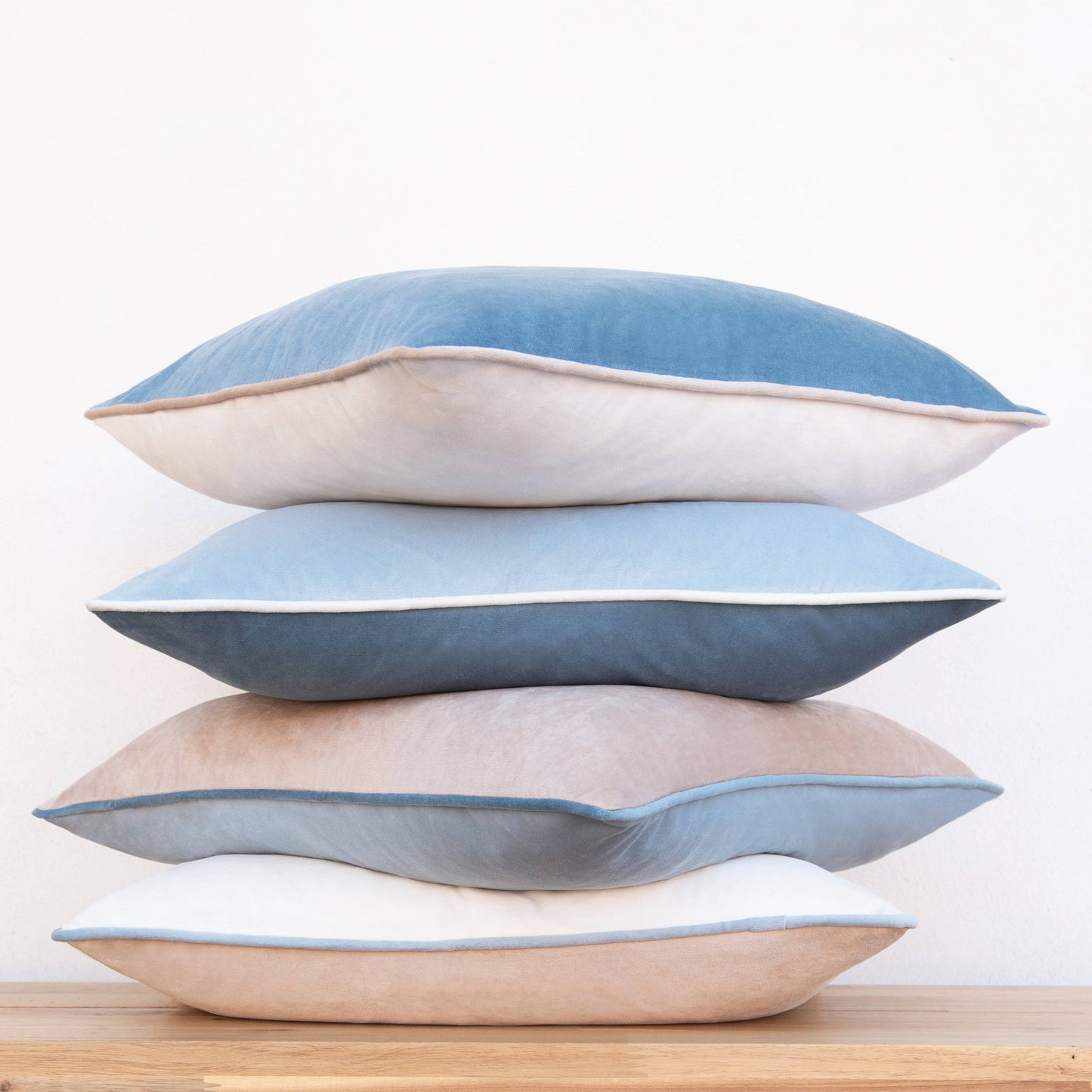 Modern Velvet Color Block Pillow - 12"x20"