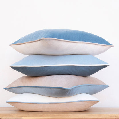 Modern Velvet Color Block Pillow - 12"x20"