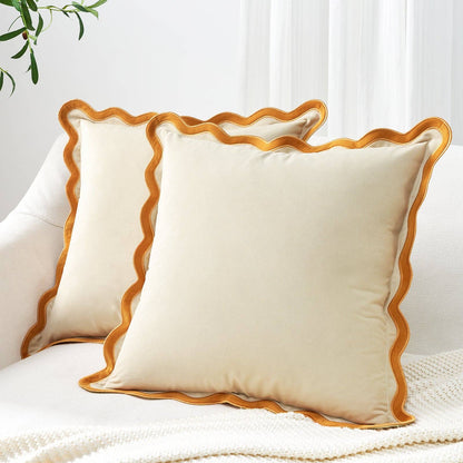 Maleku Honey/Cream Pillows  - 22"x22"