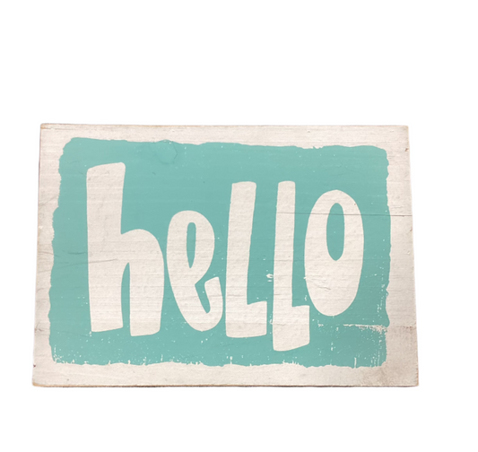 7”x10” “Hello” sign-Open Box