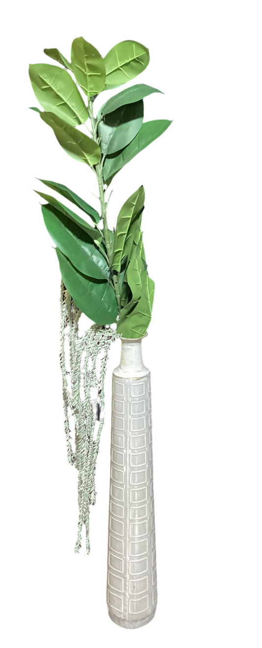 Greenery bundle in stone gray vase- Local Pick Up Only -8035