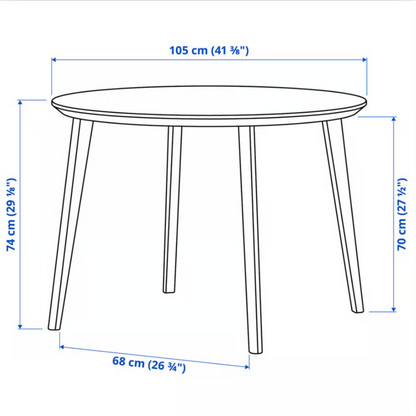 Light Tan Round Wood Table