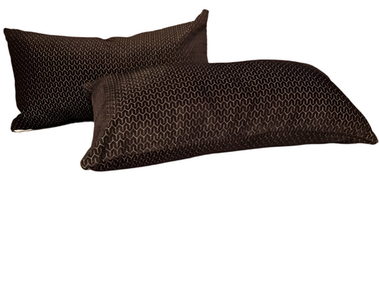 Velvety Brown Lumbar Pillow