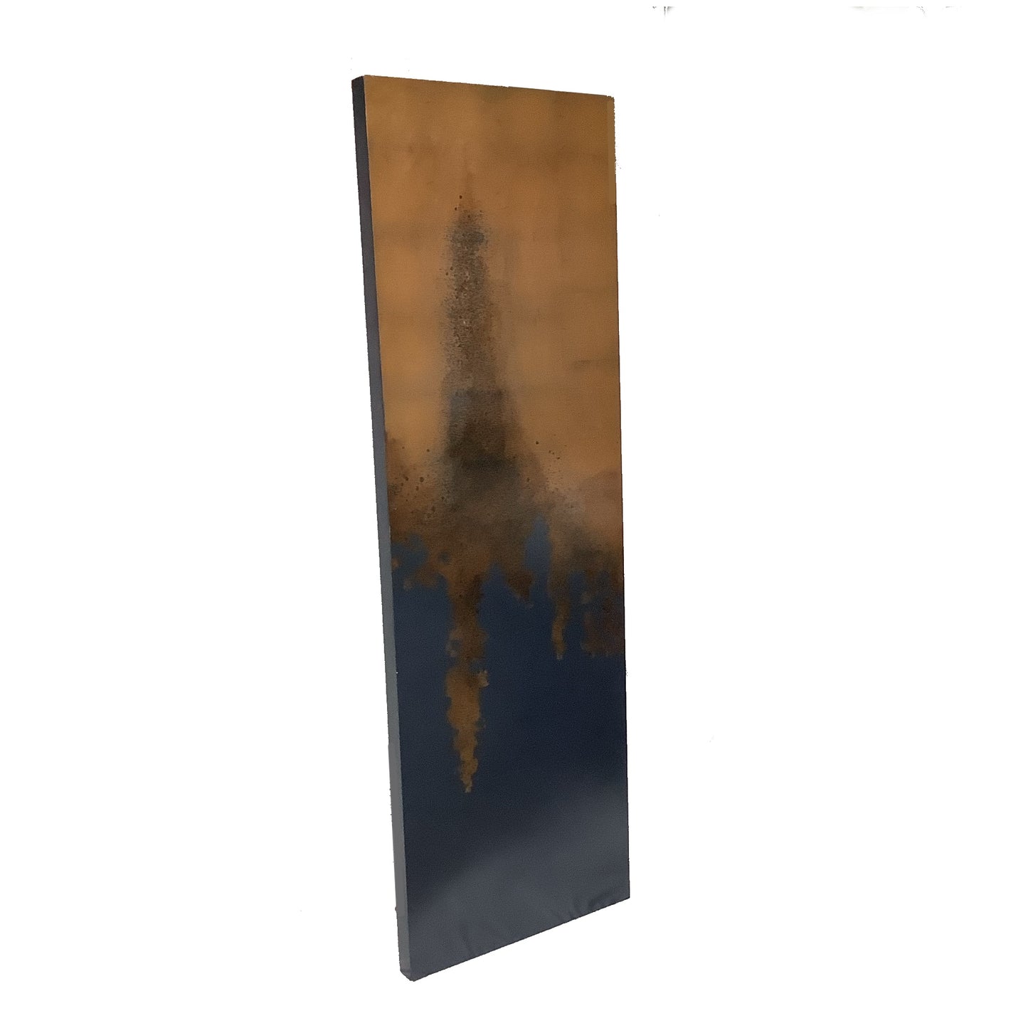 Copper + Black Abstract Art