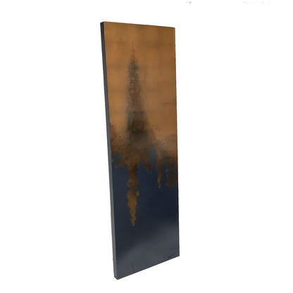 Copper + Black Abstract Art