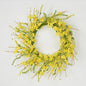 Yellow Forsythia & Heather Wreath- 20"