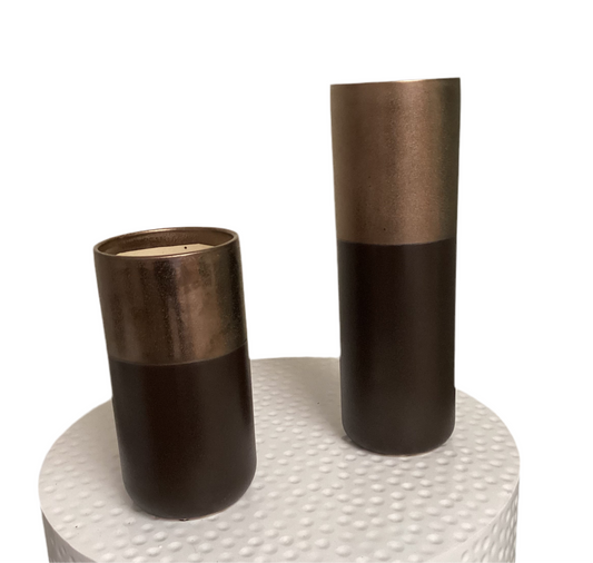 Bronze Flower Vases (set of 2)