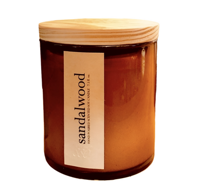 Sandalwood Scented Candle - Wood-OPEN BOX -4003