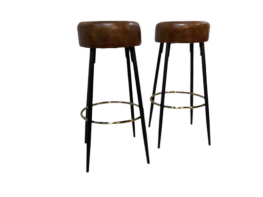 Faux leather bar stool (set of 2)- Local Pick Up Only-
