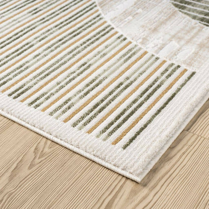 Ivy Mid-Century Green Arch Area Rug- 8'11" x 12'