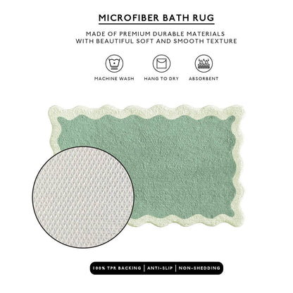 Sage Wave Bath Mat- 16"x24"